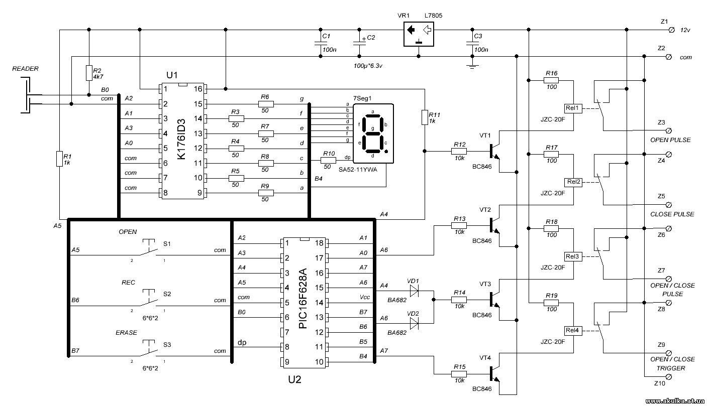 Схема подключения touch memory